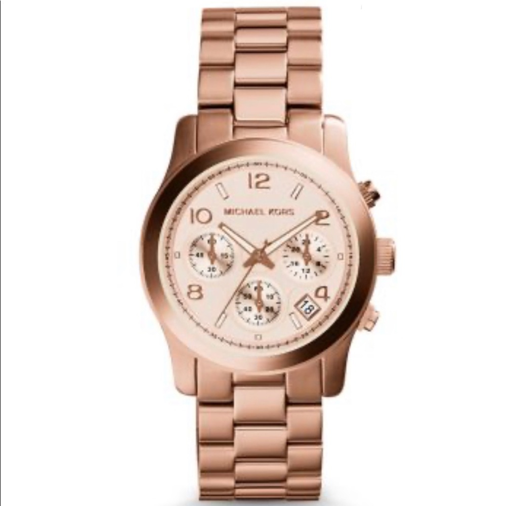 Michael Kors Rose Gold Chronography Runway Watch
